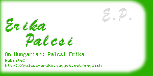 erika palcsi business card